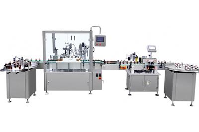 Llenadora automática con colocadora de tapas