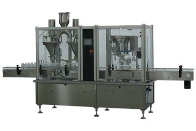 Línea de llenado automática con colocadora de tapas